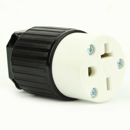 SUPERIOR ELECTRIC Straight Electrical Receptacle 3 Wire, 20 Amps, 250V, NEMA 6-20R YGA022F